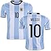 2018 Argentina Messi #10 Kids Youth Soccer Gift Set ✓ Soccer Jersey ✓ Shorts ✓ Jersey Drawstring Bag ✓ Home or Away ✓ Short Sleeve or Long Sleeve (YL 10-13 yrs, Home Short Sleeve)