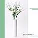 AmyHomie Artificial Flowers, Silk Daisy, Artificial Gerber Daisy for Home Decoration, Artificial Daisy for Wedding Decoration (white with leaves)
