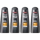 Dove Men+Care 2 in 1 Shampoo and Conditioner, Thick and Strong, 12 oz, 4 count
