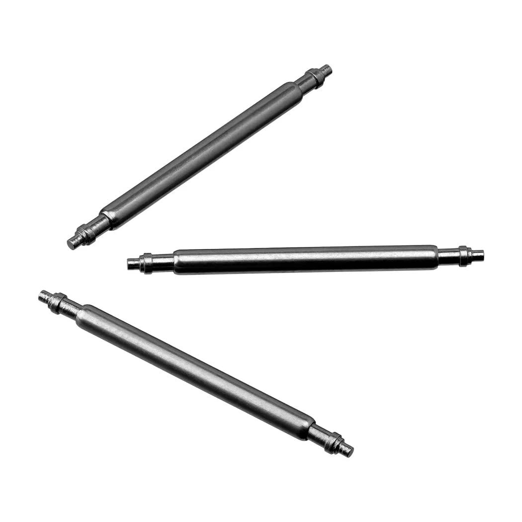 BUZZUFY Assortment of 100 pcs Spring Bars with Flange Ø 1,3 + 1,4 + 1,8 mm Length 6-23 mm for Watch Straps and Bracelets