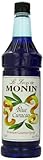 Monin Flavored Syrup, Blue Curacao, 33.8-Ounce Plastic Bottles (Pack of 4)