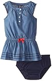 Nautica Baby Girls' Drop Waist Chambray Dress