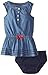 Nautica Baby Girls' Drop Waist Chambray Dress