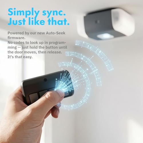 ZONIQ 2-Pack Garage Door Opener Remote for LiftMaster Chamberlain Craftsman (1993-Present) - 3-Button Visor Model, 120ft Long Range, Stainless Steel Clip, 893MAX 371LM 971LM 81LM Compatible, Universal
