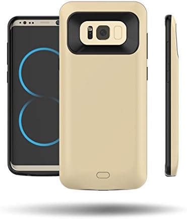 Galaxy S8Plus Charger Case, 5500mAh Rechargeable External Battery Portable Charger Protective Charging Case Juice Pack Power Bank Cover for Samsung Galaxy S8Plus(Gold)