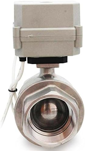 AKENT Motorized Ball Valve SS304 2" DN50 Electric Ball Valve Two Way Stainless Steel 304 (DC12V CR2-01)