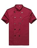 Fashion Restaurant Cook Jacket Service Waiter Coat Short sleeves