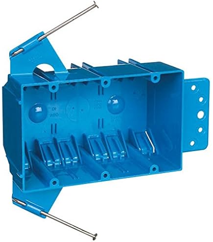 XIUTE 3-Gang PVC Adjustable Electrical Wall Box - 49 Cu In Capacity, ETL Certified, 6-Pack For New Construction