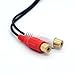 BSHTU 3.5mm Female to Dual RCA Phono Stereo Splitter Cable 3.5 Jack Socket to 2RCA Audio Adapter Extender Cord 8inch/20cm (2RCA Female)