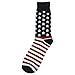 American Flag Socks,SUTTOS Men's Women's Fashion Fun Patriotic US Flag Black Red White Striped Stars Casual Pattern Crew Dress Socks for Wedding Groomsmen Independence Day Gift Flag Socks Men Dress Suit Business Socks,6 Pairs