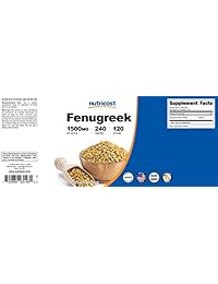 Semillas Nutricost Fenugreek 0.026 oz; 200 cápsulas, 1 botella, 1