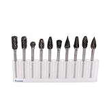 Set 10 Tungsten steel Carbide Burrs For Dremel Rotary Tool Drill Bit by Hwydo