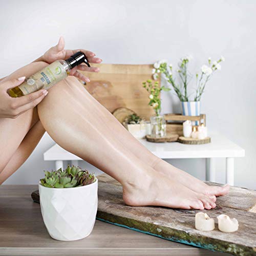 Massage Essential Oil Skin Therapy - 8 oz Grapefruit & Lemongrass Scent Natural Hypoallergenic Sensual Relaxing Oil - No Greasy Residue - Aromatherapy For Skin Muscles & Body - Premium Nature