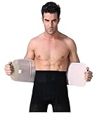 Laweisi Adjustable Men Waist Trimmer Trainer Belt Bodyshaper Brace Tummy Fat Burner For Fitness Weight Loss Medium Skin