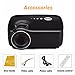 Projector, Zenhon Mini Portable Video LED Projector 1080P for Outdoor Indoor Home Cinema Theater/Game/DVD/PC/Laptop Show,via HDMI/USB/AV/SD/VGA Ports(Black)