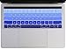 Gradient Keyboard Protector Cover Fit Newest MacBook Pro 13 Inch A1706 A1989 and MacBook 15 Inch A1707 A1990(with TouchBar, 2016/2017/2018 Released), Ombre Blue