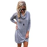 Women Winter Long Sleeve Sweater Casual Blouse Dress - Ship By EUB