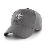 OTS NFL New Orleans Saints Comer Center Stretch Fit Hat, Charcoal, Large/X-Large