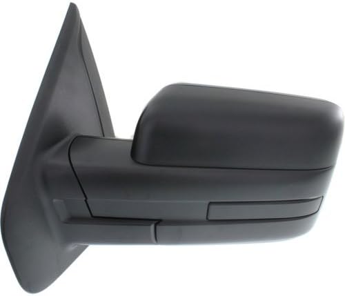 Kool Vue Driver Side Power Non-Heated Mirror for Ford F-150 2011-2014 Manual Fold With Spotter Glass; Without Signal Light, Memory & Puddle Lamp Textured