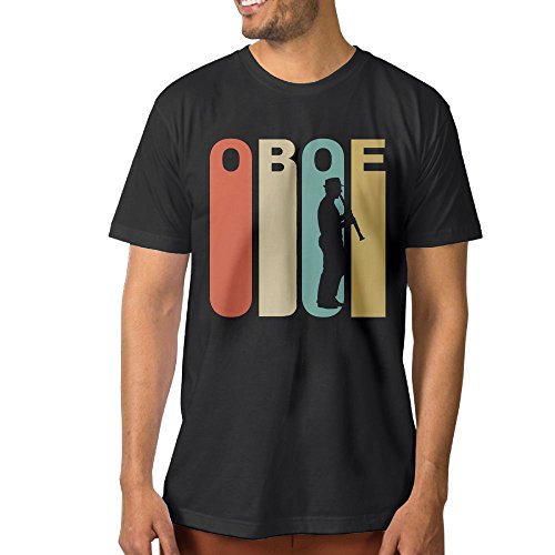 ZhiqianDF Retro Oboe Men's Soft T Shirt Black 3X