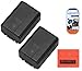 Pack Of 2 VW-VBK180 Batteries for Panasonic HC-V10 HC-V100 HC-V500 HC-V700 Camcorder + More!!