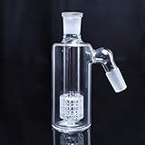 YHYPY 5Inch Clear Glass Accessories Handmade Piece 14mm 45 Degree （White）
