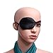 Mudder Silk Eye Patch with Elastic Strap for Amblyopia Lazy Eye Strabismus, Black (8 x 6.5 cm)