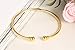 OPK Jewelry 18k Gold Plated Charm Cuff Bangle Bracelet with Bell 7.28