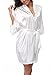 Women's Bride Bridesmaid Robe Short Kimono Bathrobes Getting Ready Wedding Dressing Gown