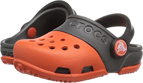 crocs Kids' Electro II Clog, Tangerine/Graphite, 6 M US Toddler