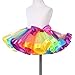 traderplus Little Girls Layered Rainbow Ribbon Tutu Skirt Dress Ballet Tiered (Large 7-9 Years)