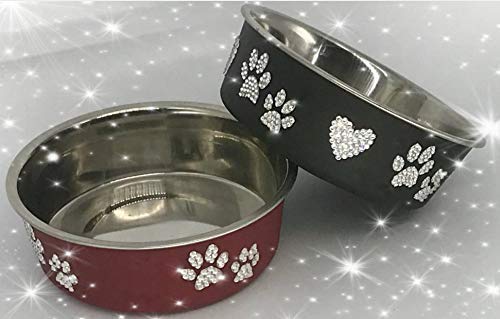 bling dog bowls