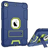 iPad Mini 4 Case,iPad Mini 4 Retina Case,iPad Mini 5 Case,BENTOBEN 3 in 1 Hybrid [Soft&Hard] Heavy Duty Rugged Shockproof Anti-Scratch Protective Kickstand Cases for iPad Mini 4/5,Navy Blue/Green