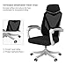 Hbada Office Adjustable Chair, High Back with Breathable Mesh Recline Desk Chair, White