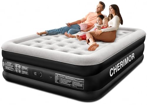 CHERIMOR Queen Air Mattress with Built in Pump, 16" High Thicken Sturdy at Amazon