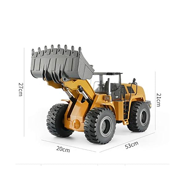 W&HH RC Bagger,Rc Radlader Bagger 1:14,10 Kanal Ferngesteuerter Bagger Kettenbagger Spielzeug Für 6-15 Kinder Geschenk – Bild 3