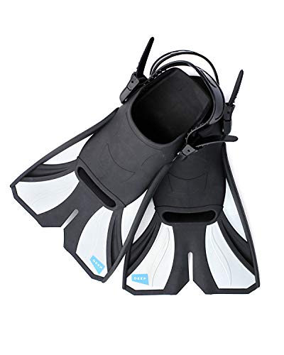 Deep Swim Fins Designed for Pool Swimming, Training or Snorkeling | Dive Size Large & Medium | Men or Women (Gray, Large) - Thumbnail 5