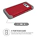 SAVYOU Galaxy S8 Plus Case, Dual Layer Hybrid Shock Absorbing Rungged Protective Case with Hard PC + Soft Silicone Bumper Cover for Galaxy S8 Plus Red