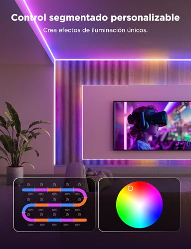 Govee COB LED Strip Lights Pro 3 Meters, Smart LED Strip Compatible with Alexa, Google Assistant and Matter, RGBICW Strip Light with Warm White, Color Changing, Lights for Bedroom, Cabinet, Party