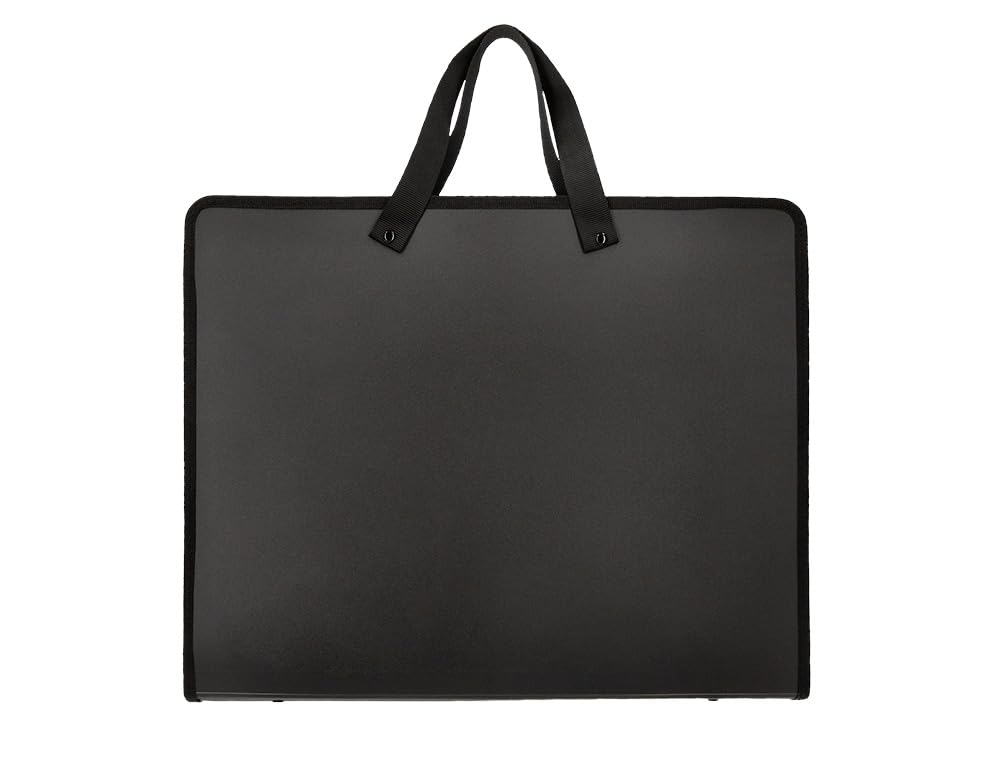 Liderpapel Polypropylene A3 Document Folder with Zip Closure, 2 Interior Pockets and Fabric Handle
