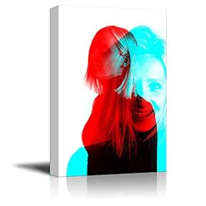 Canvas Wall Art - Color Art Girl Art - Modern Home Art Stretched and Framed Ready to Hang - 12x18 inches