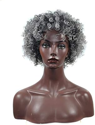 Shangruiyuan Wig Fashion Myopic Black Nappy Curly Wig For Black