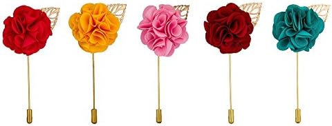 COCO CHANEL Men's Flower Lapel Pins (Multicolour)