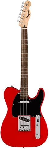 Fender Squier Sonic Telecaster Electric Guitar Torino Red Laurel Fingerboard view 4