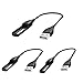 EveShine 3Pcs Fitbit Flex Charger, Replacement USB Charger Cable for Fitbit Flex Band Wireless Activity Bracelet (20cm, 3 Pack, Black)