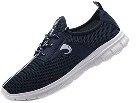 VIPMY Men's Walking Shoes Lightweight Sneakers Mesh Breathable Running Shoes Casual Athletic Fitness Shoes (47 M EU/12.5 D(M) US, Blue)