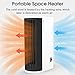 Personal Space Heater, Portable Oscillating Electric Heater, Horizontal-vertical dual use with Over-Heat Protection, Quick Heat-up for Home Office