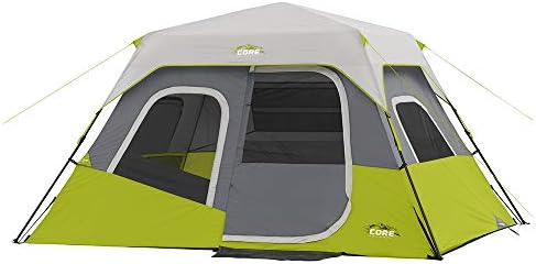 Core Equipment Instant Tent 6 Person Instant Cabin Tent 11 X 9