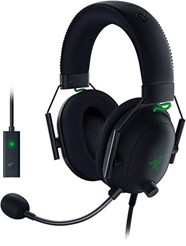 Razer BlackShark V2 ゲーミングヘッドセット USBサウンドカード付 ヘッドセット USB 3.5mmアナログ THX 7.1ch 立体音響 特許技術採用チタンコート50mmドライバー 単一指向性マイク ノイズキャンセリング 高遮音性イヤーカップ 軽量262g PC PS4 PS5 Nintendo Switch 【日本正規代理店保証品】 RZ04-03230100-R3M1