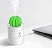 USB Cool Mist Humidifier, AmuseNd Mini Size Cactus Humidifier for Bedroom Home Office Car 280ml 50ml/h with Timed auto shutdown
